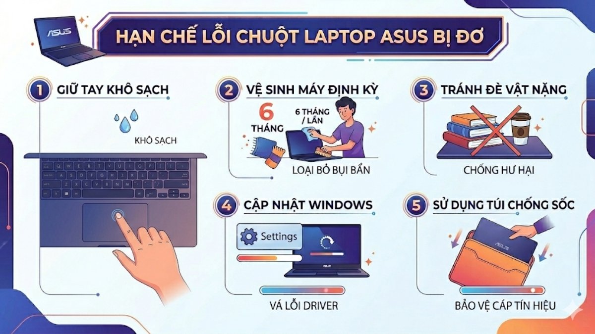 Mẹo hạn chế tình trạng đơ chuột laptop trong quá trình sử dụng