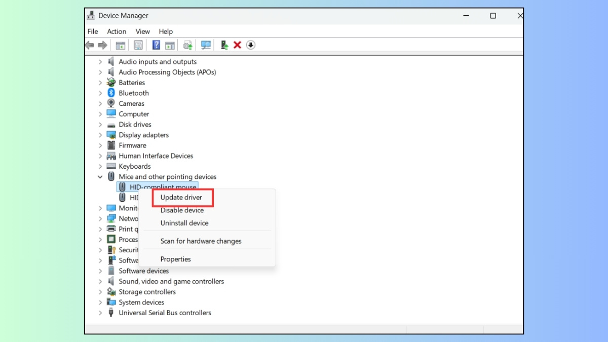Lỗi driver touchpad khiến chuột laptop đơ không di chuyển được