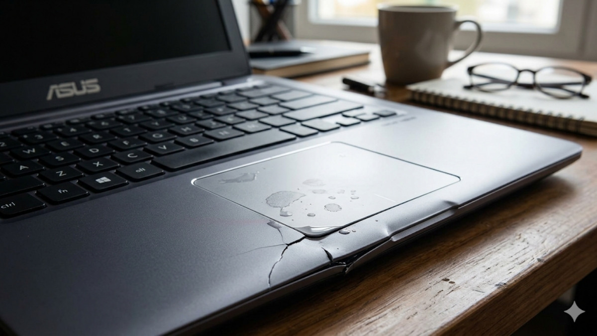 Lỗi phần cứng (rơi, vào nước) khiến chuột laptop bị đơ