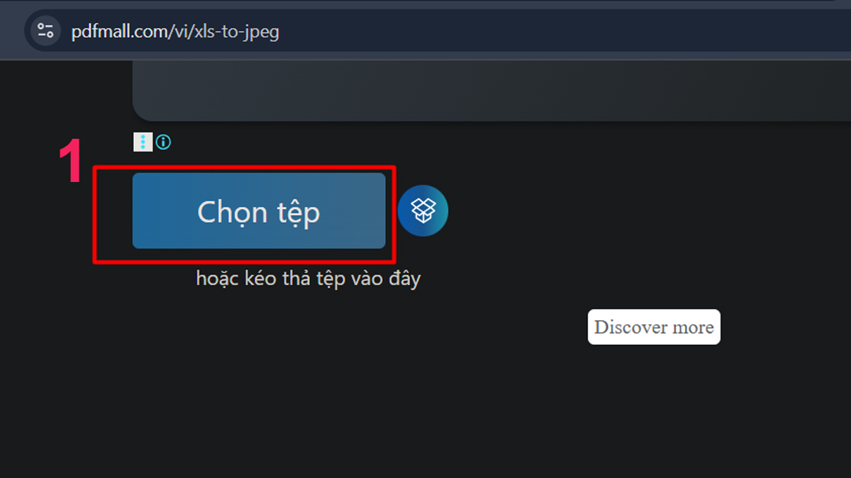 Chuyển file Excel sang hình ảnh bằng công cụ pdfmall bước 1
