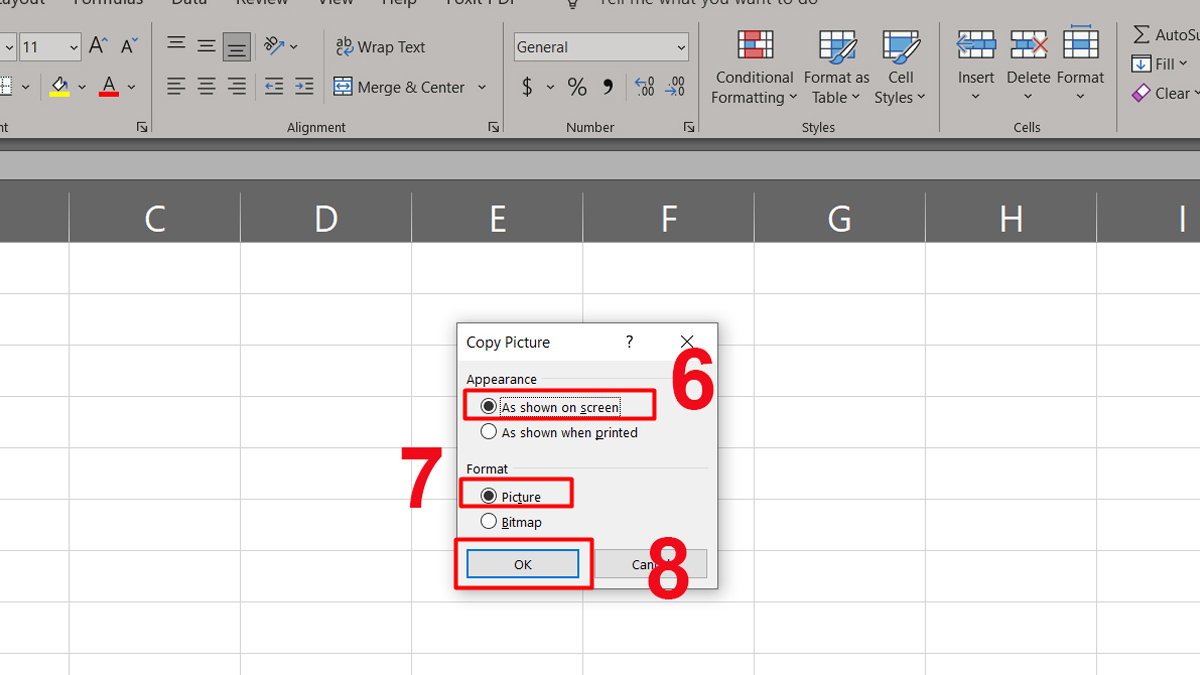 Cách chuyển file Excel sang file ảnh nhanh chóng bước 4
