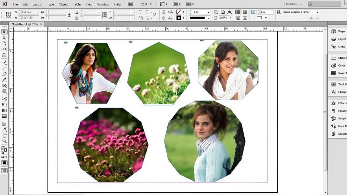 Clipping Mask InDesign hỗ trợ đưa hình ảnh hoặc văn bản vào trong một khung với hình dạng tùy chọn