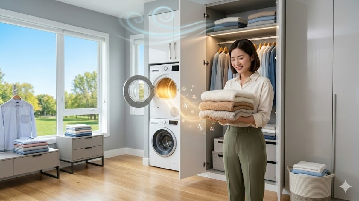 Lợi ích của việc sử dụng máy sấy quần áo