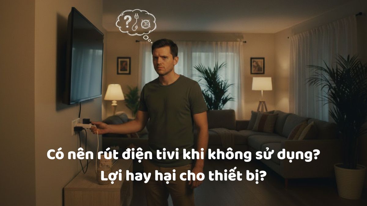 Có nên rút điện tivi khi không sử dụng? Lợi hay hại cho thiết bị?