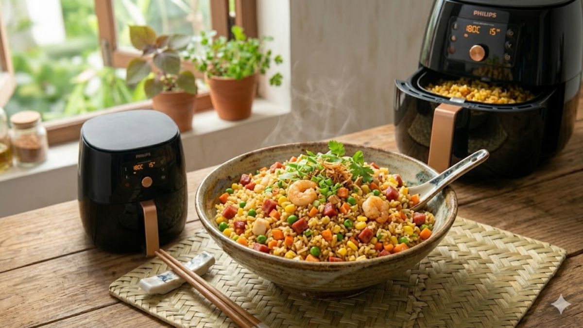 Cơm rang thập cẩm là món biến tấu được ưa chuộng