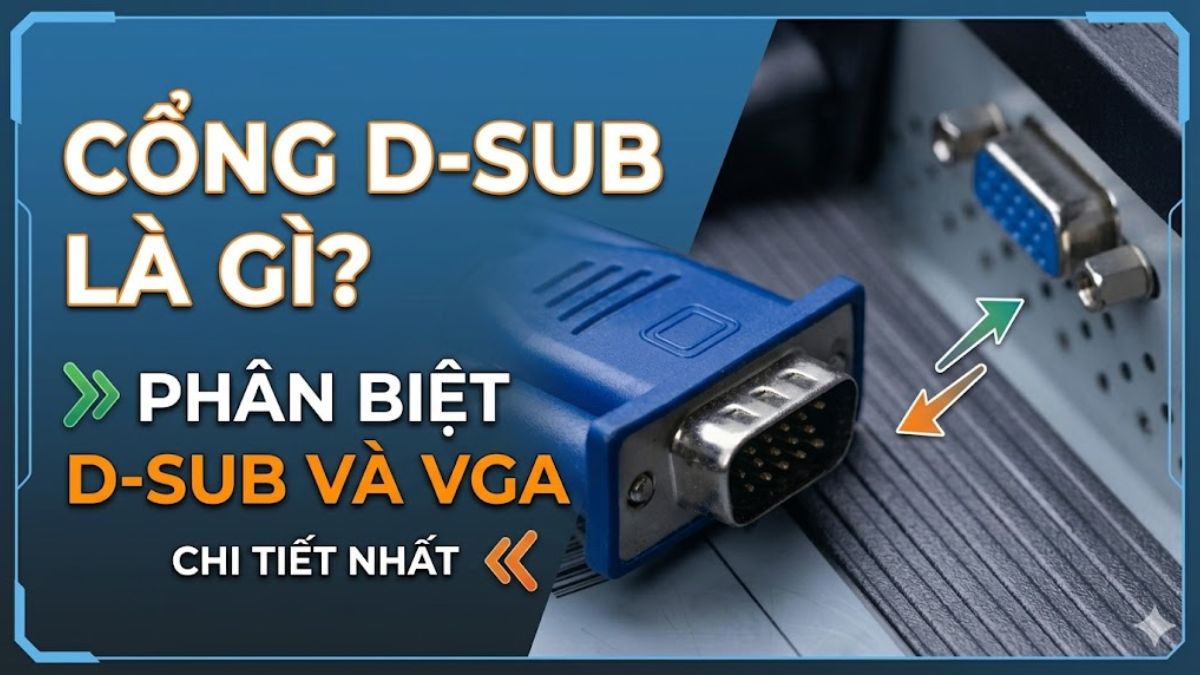 Cổng D-Sub là gì? Phân biệt D-Sub và VGA chi tiết nhất