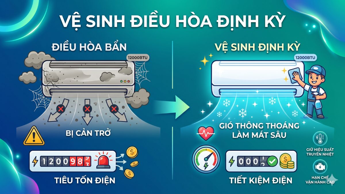 Vệ sinh điều hòa định kỳ