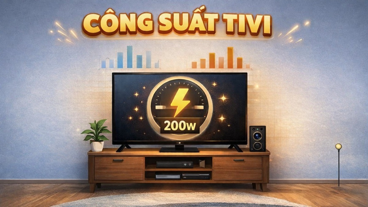 Công suất tivi là thông số cho biết tốc độ tiêu thụ điện của tivi khi hoạt động