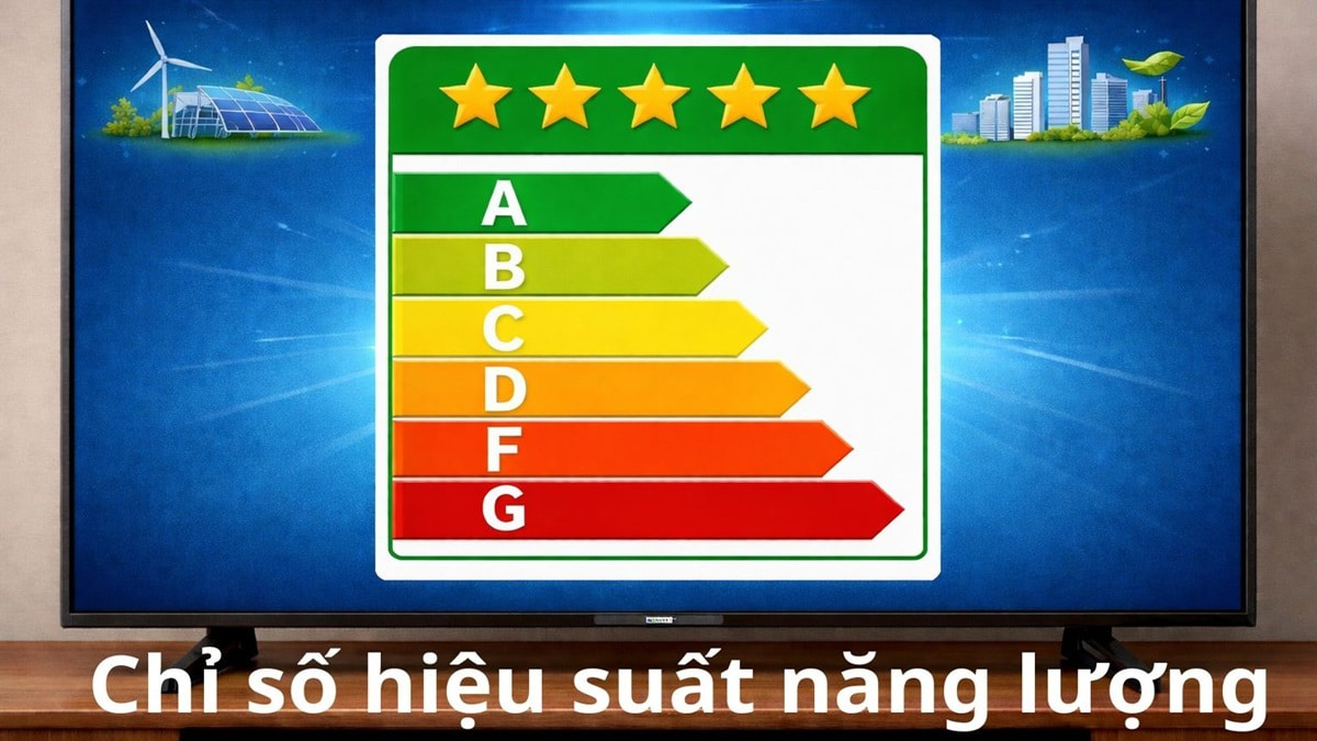 Chỉ số hiệu suất năng lượng trên tivi là thông số thể hiện mức độ tiết kiệm điện