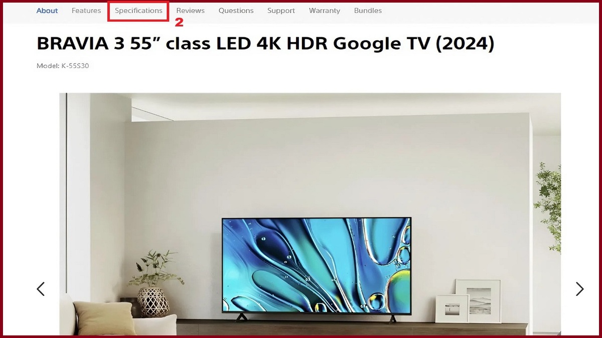 Cách xem công suất của tivi chính xác nhất bước 2