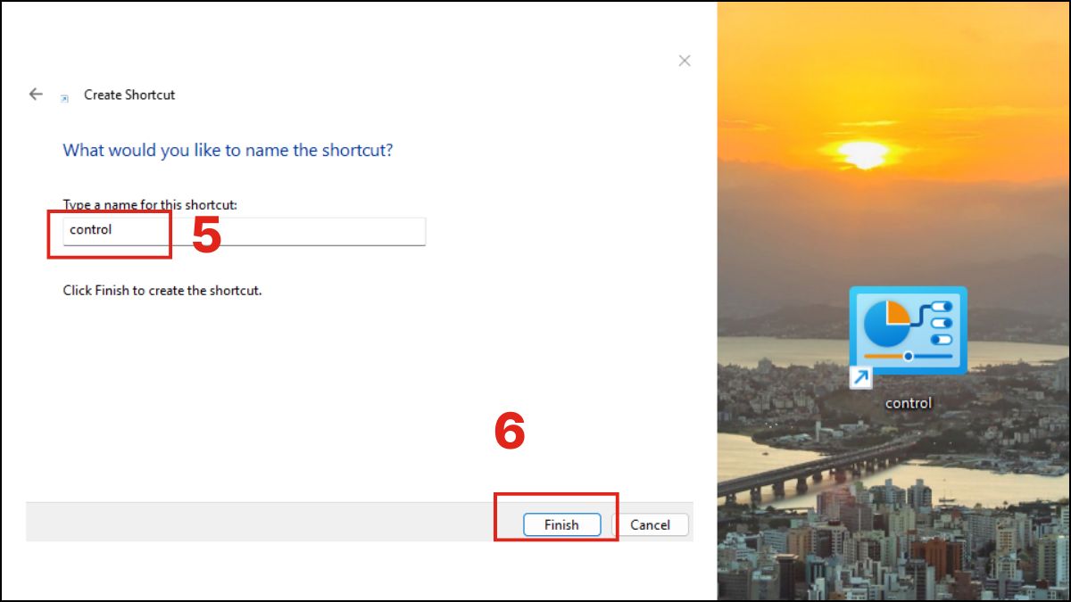 Tạo shortcut Control Panel trên Desktop
