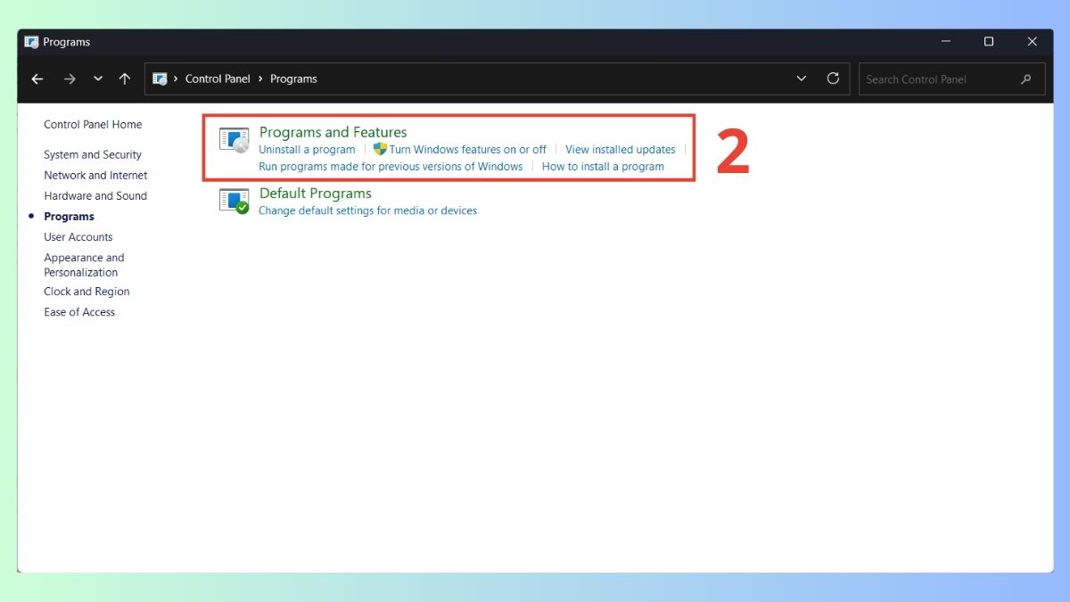 Sửa bộ ứng dụng Microsoft Office để khắc phục tình trạng Corrupt file bước 1 2