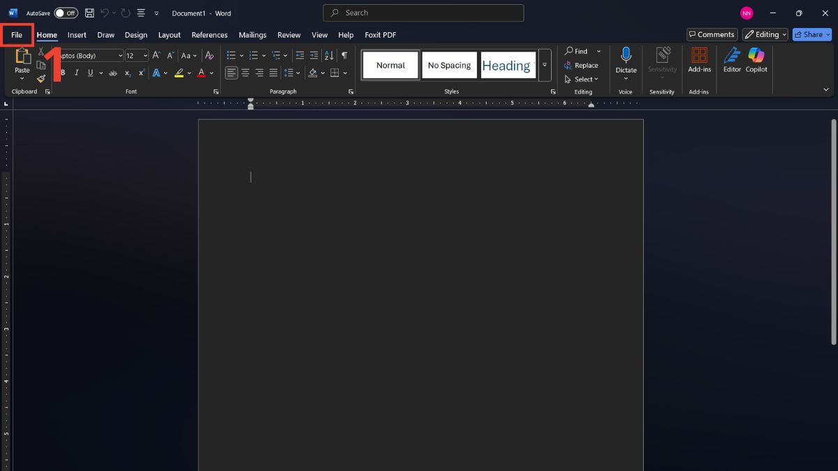 Dùng chức năng Open and Repair để mở file bước 1