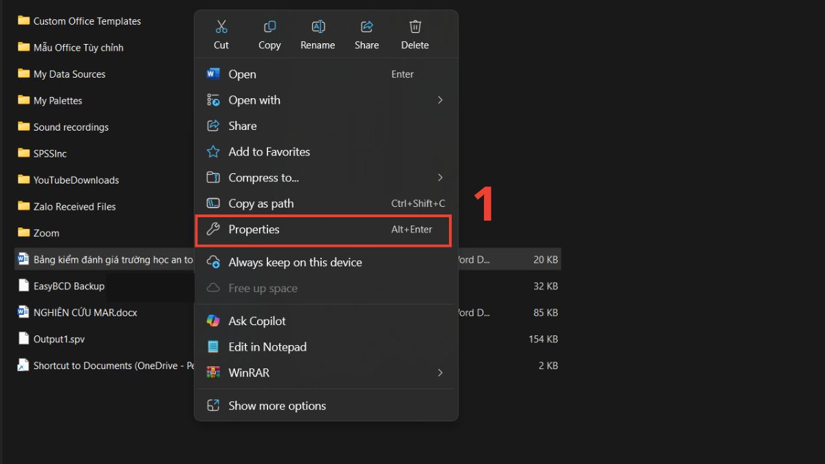 Mở khóa tệp để khắc phục lỗi Corrupt file bước 1