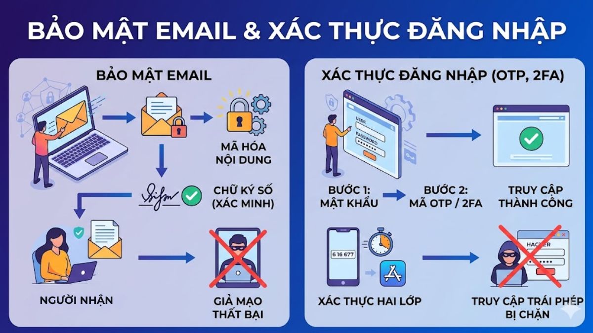 Bảo mật email và xác thực đăng nhập 