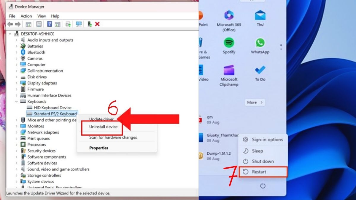 Cập nhật hoặc cài lại driver bàn phím khắc phục lỗi Ctrl Shift S bước 3