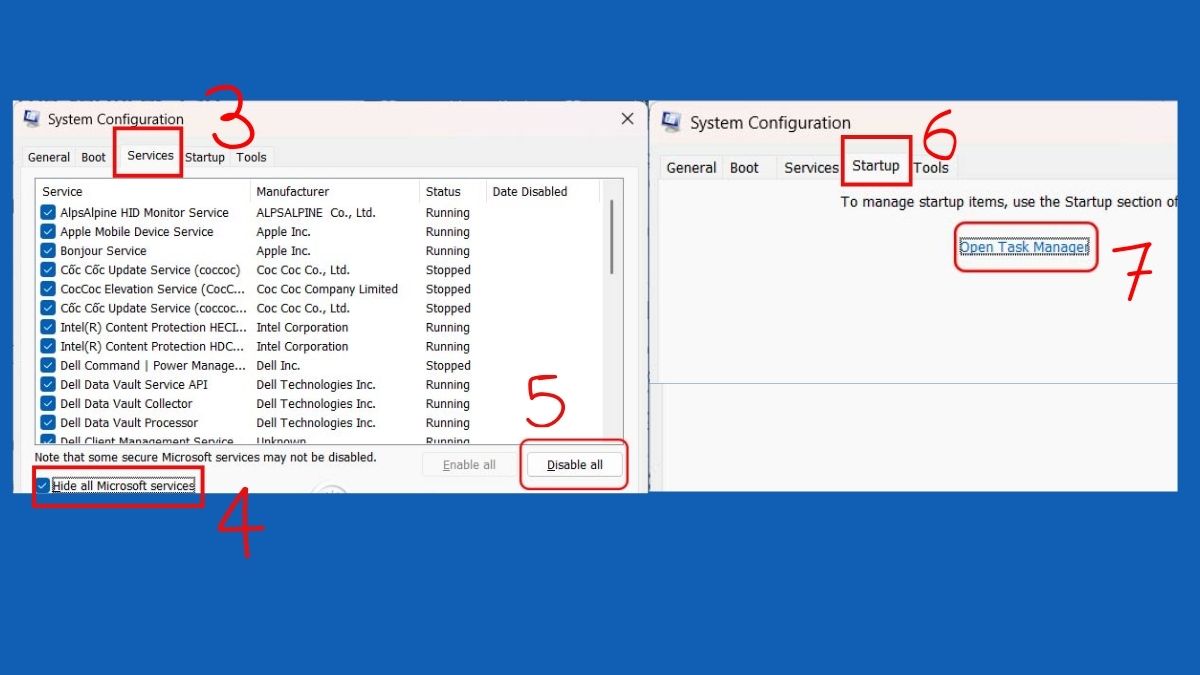 Khởi động lại máy tính hoặc Clean Boot khắc phục lỗi Ctrl Shift S bước 3