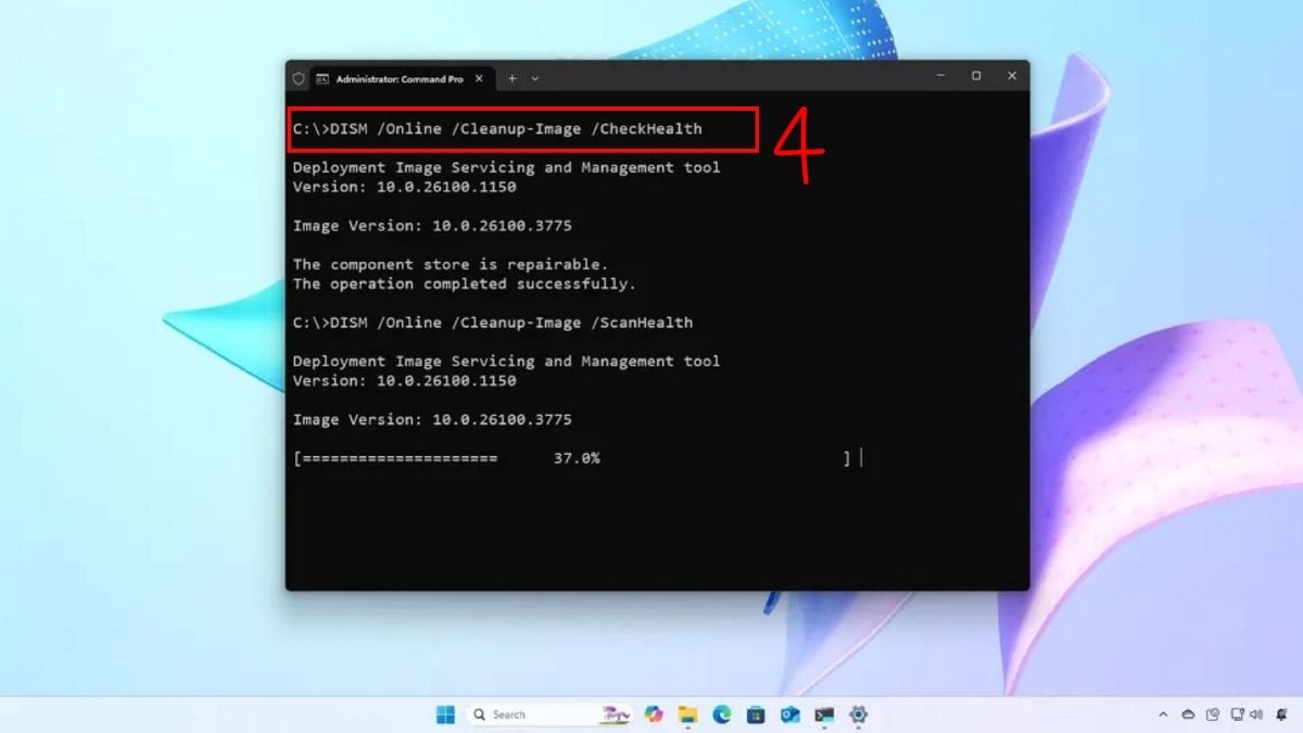 Chạy lệnh SFC và DISM để sửa lỗi hệ thống bước 3