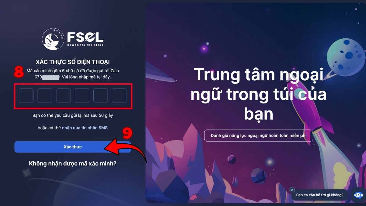 Cách đăng ký và kích hoạt tài khoản FSEL mới bước 5