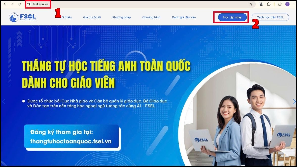 Cách đăng ký và kích hoạt tài khoản FSEL mới bước 1
