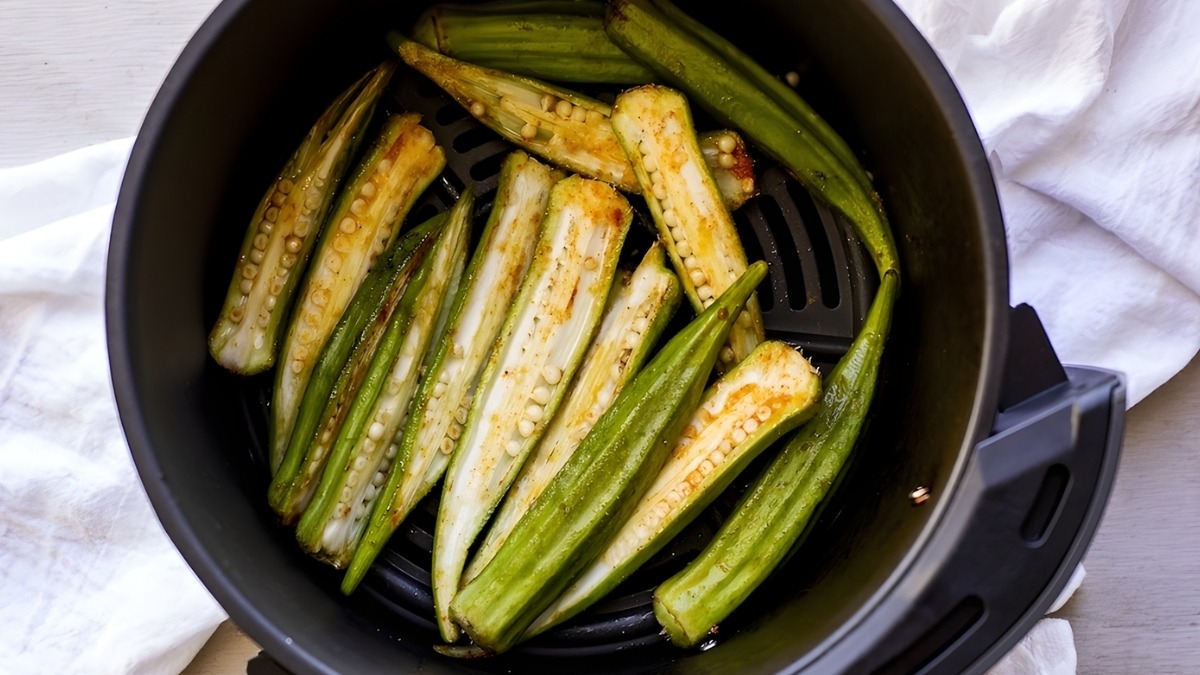Đậu bắp nướng bằng nồi chiên không dầu ngon và tiện lợi