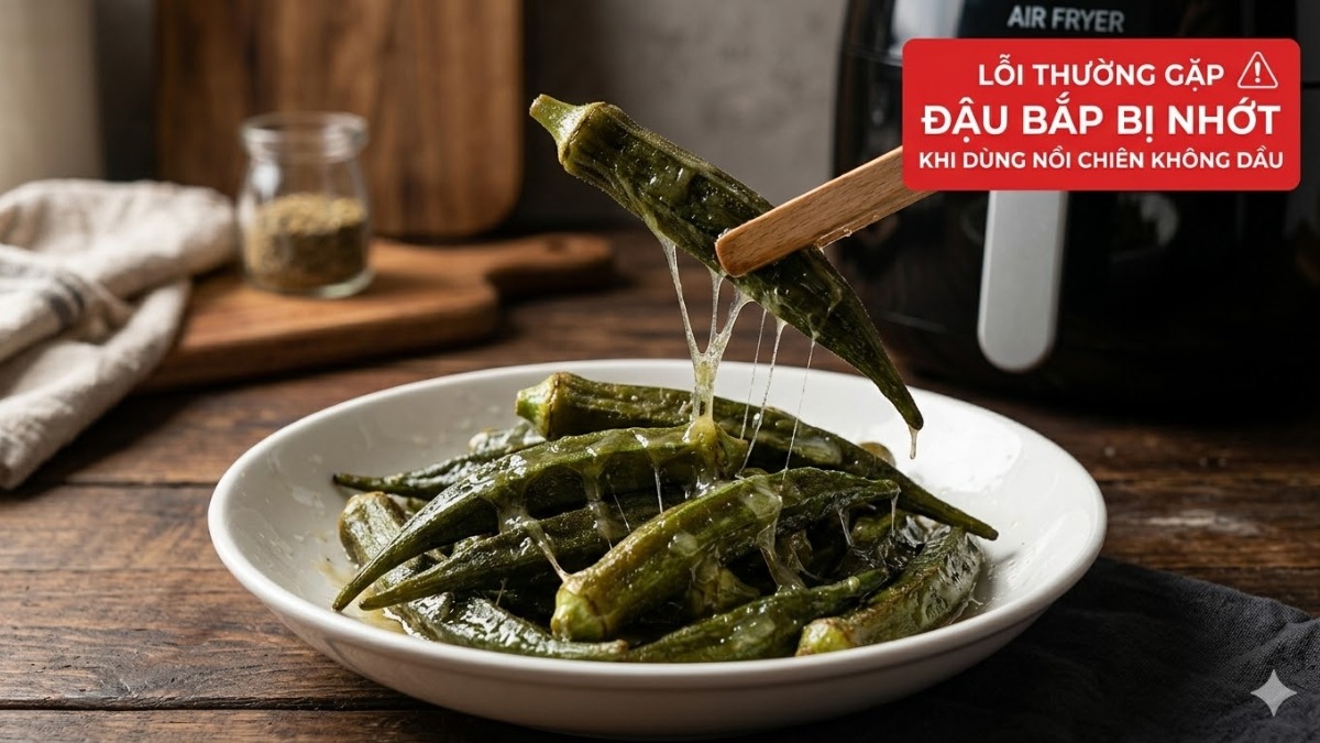 Cách khắc phục đậu bắp bị nhớt sau khi nướng