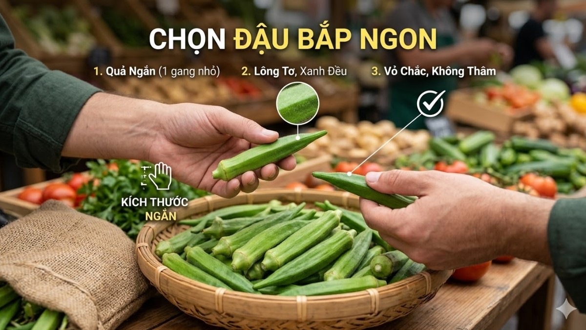 Cách chọn đậu bắp ngon để làm món nướng