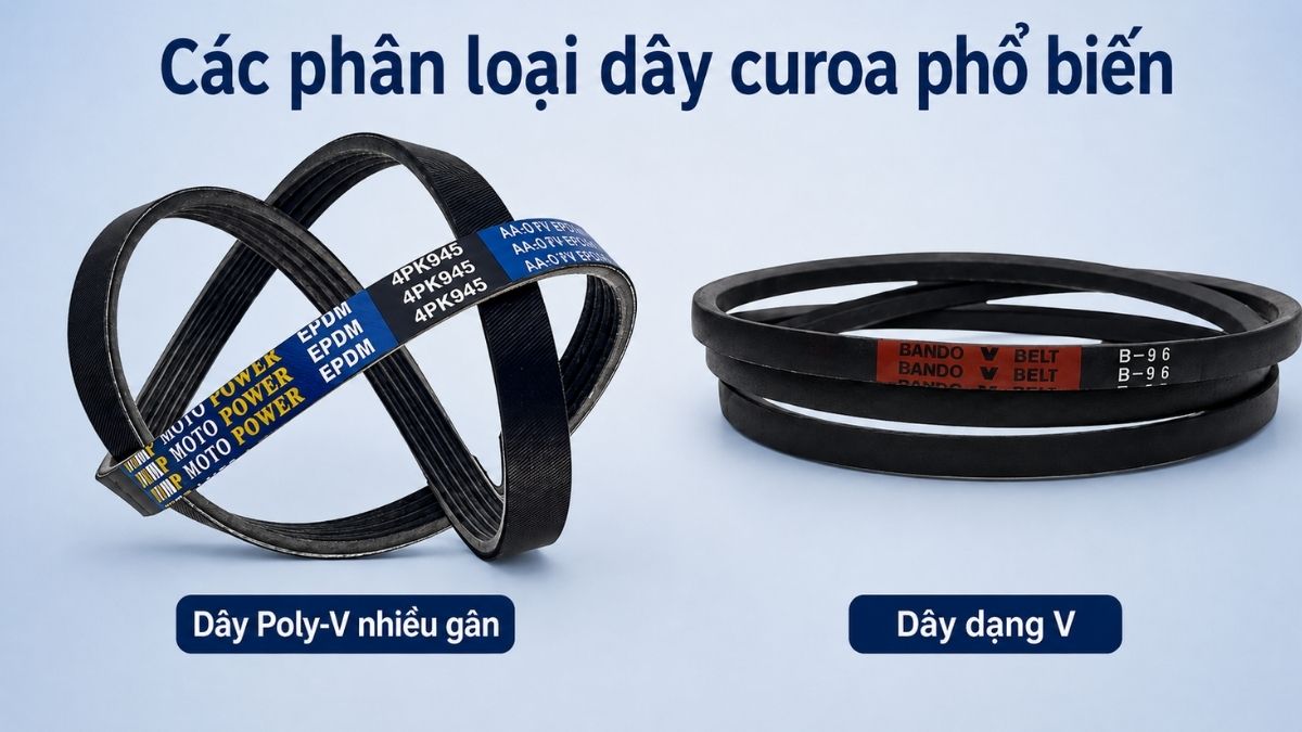 Các phân loại dây curoa phổ biến