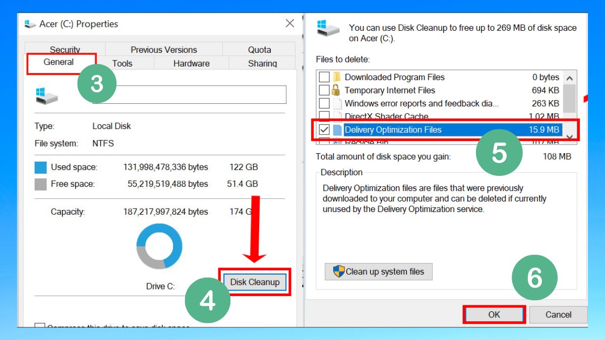 Cách xóa Delivery Optimization Files an toàn bước 3