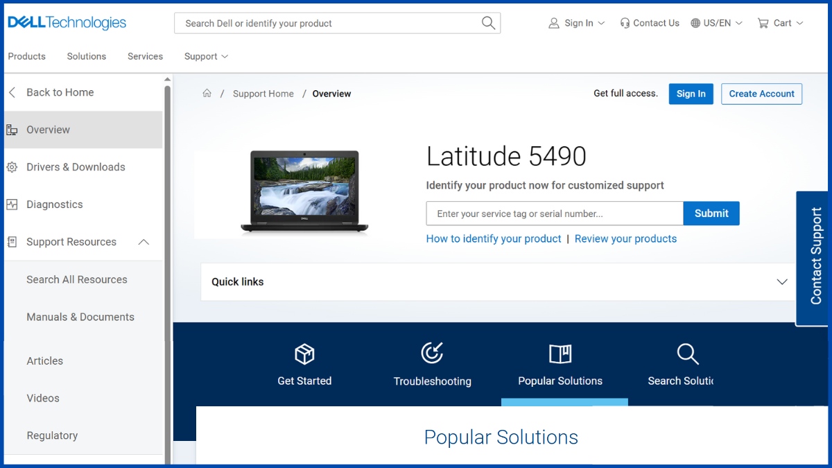 Dell Latitude 5490 vẫn còn nhận được hỗ trợ kỹ thuật nhất định