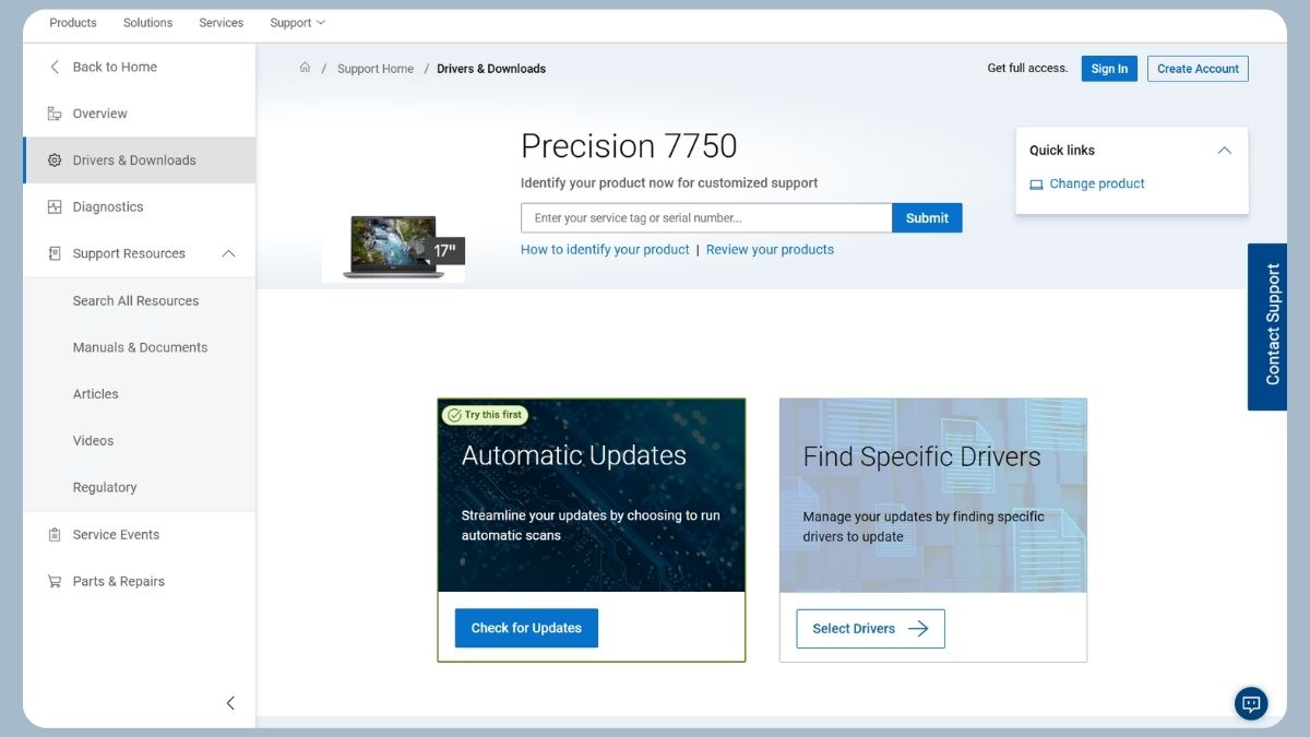 Dell vẫn duy trì driver và bản vá bảo mật cho Precision 7750