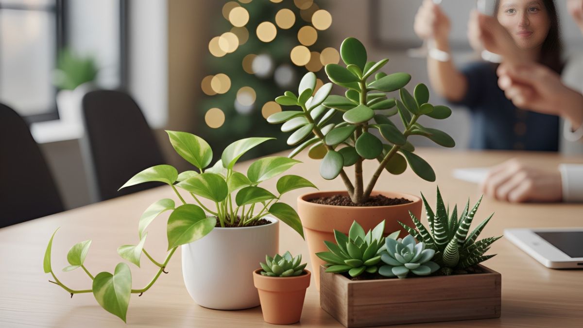 Cây cảnh mini để bàn là món quà tinh tế cho tiệc tất niên