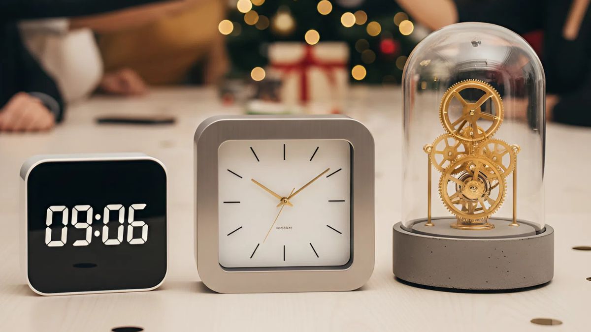 Đồng hồ treo tường hoặc để bàn là món quà tất niên hữu ích cho mọi đối tượng