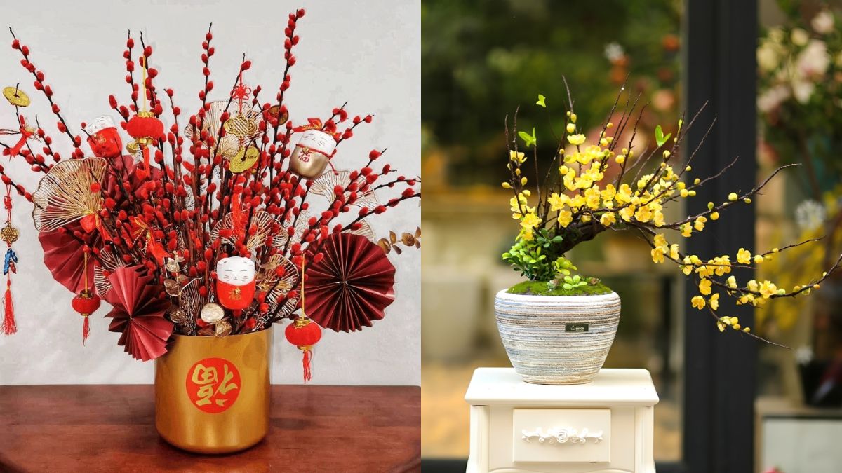 Cây cảnh hoa chưng Tết là món quà chúc Tết ý nghĩa cho phụ huynh