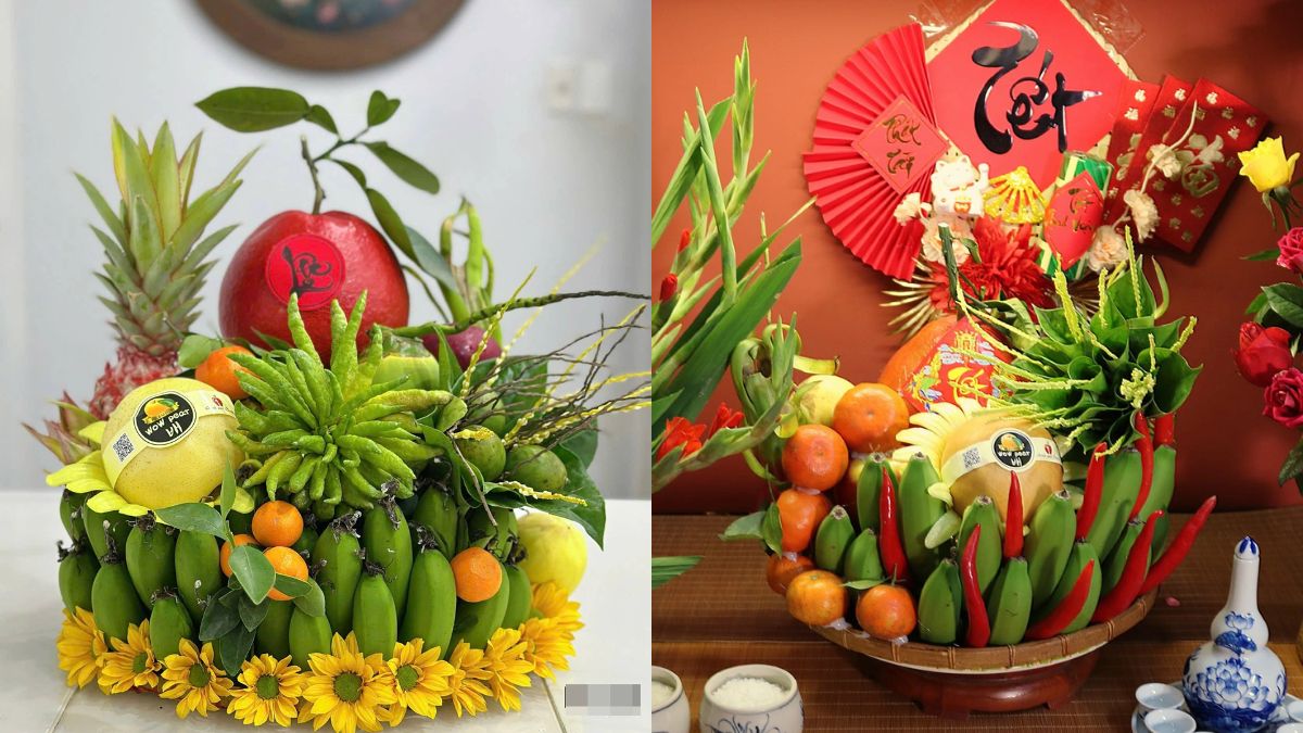 Trái cây và mâm ngũ quả trưng Tết là món quà chúc Tết ý nghĩa