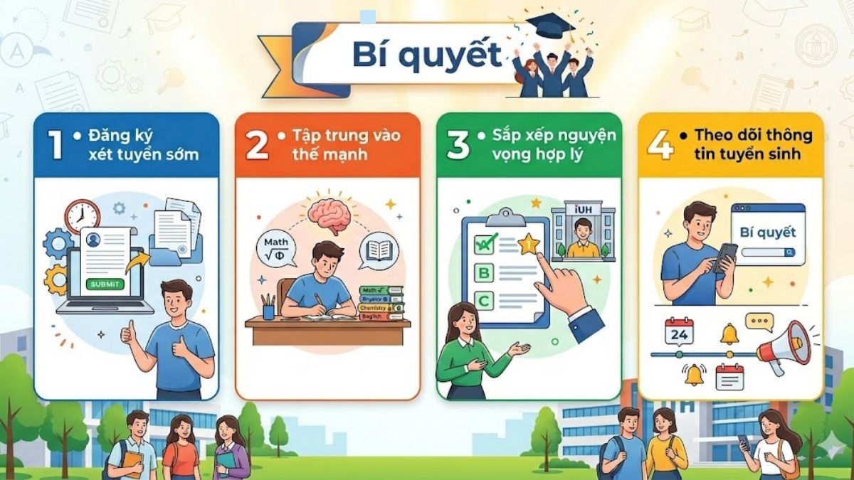 Bí quyết nâng cao cơ hội đậu vào IUH