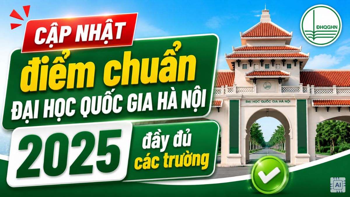 QH - Điểm chuẩn Đại học Quốc gia Hà Nội 2025 đầy đủ