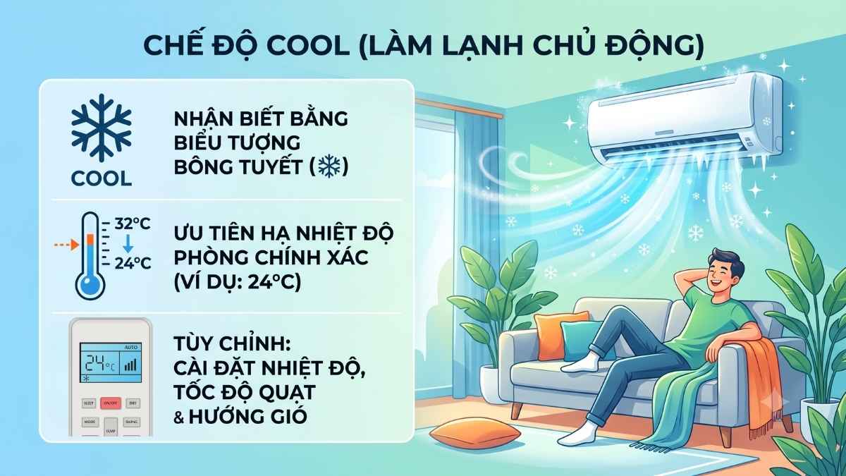Tìm hiểu về chế độ Cool trên máy lạnh