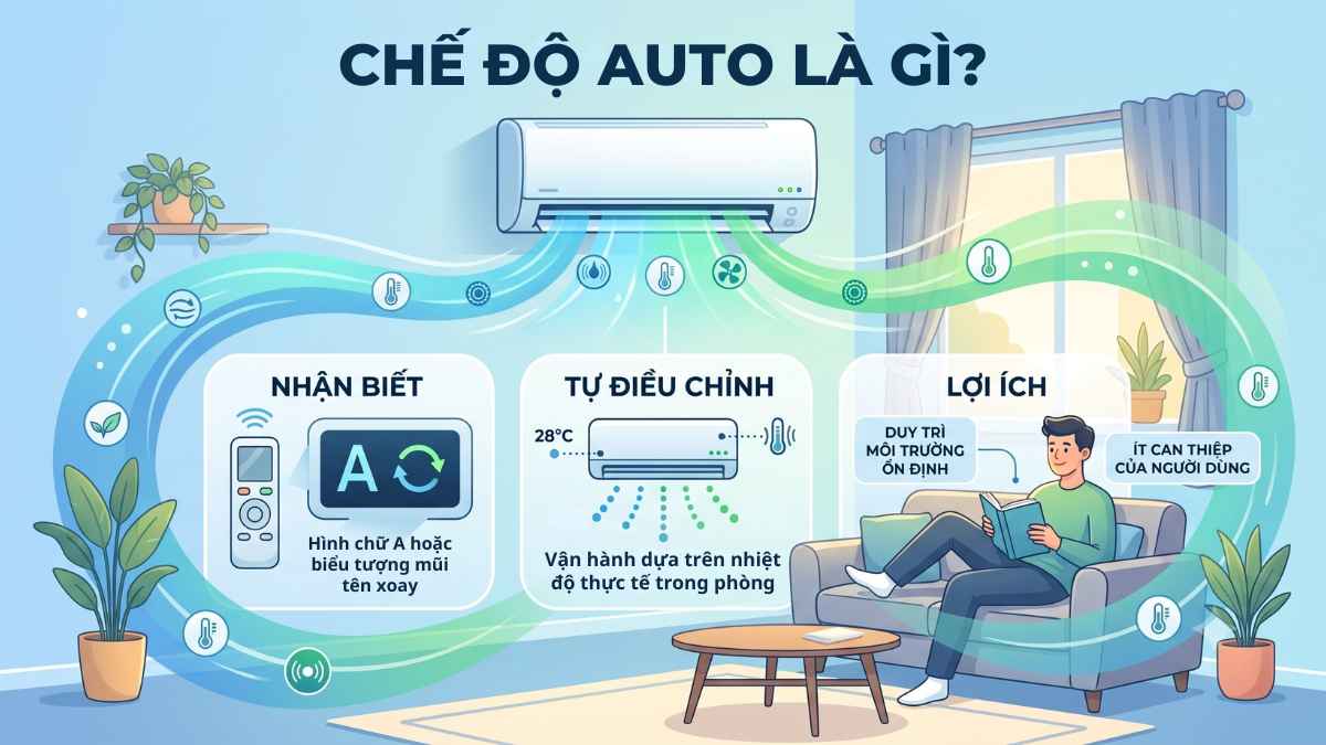 Tìm hiểu về chế độ Auto trên máy lạnh