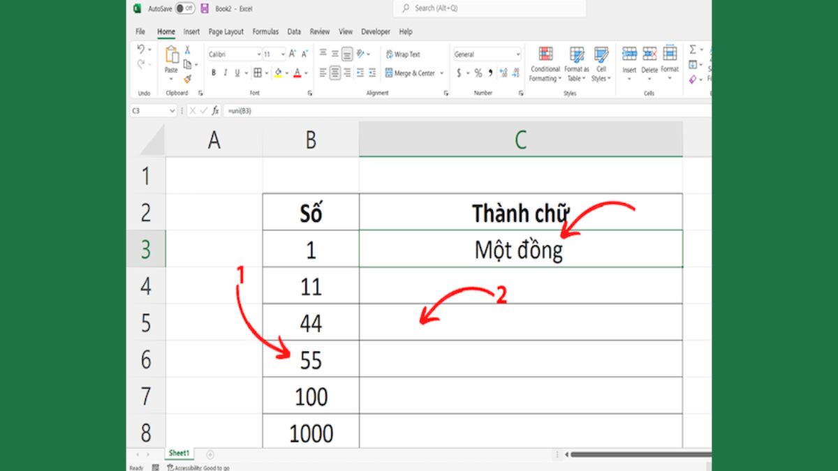 Sử dụng công cụ MACRO để đọc số tiền bằng chữ trong Excel bước 4 (Hình minh họa)