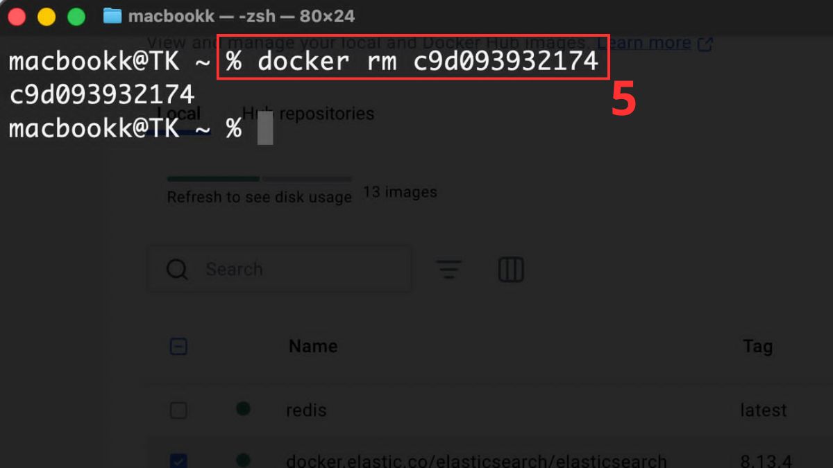 Xóa container với lệnh docker rm