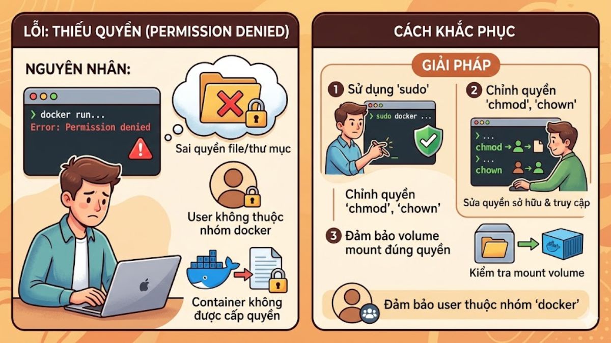 Lỗi thiếu quyền (permission denied) khi cài đặt Docker macOS