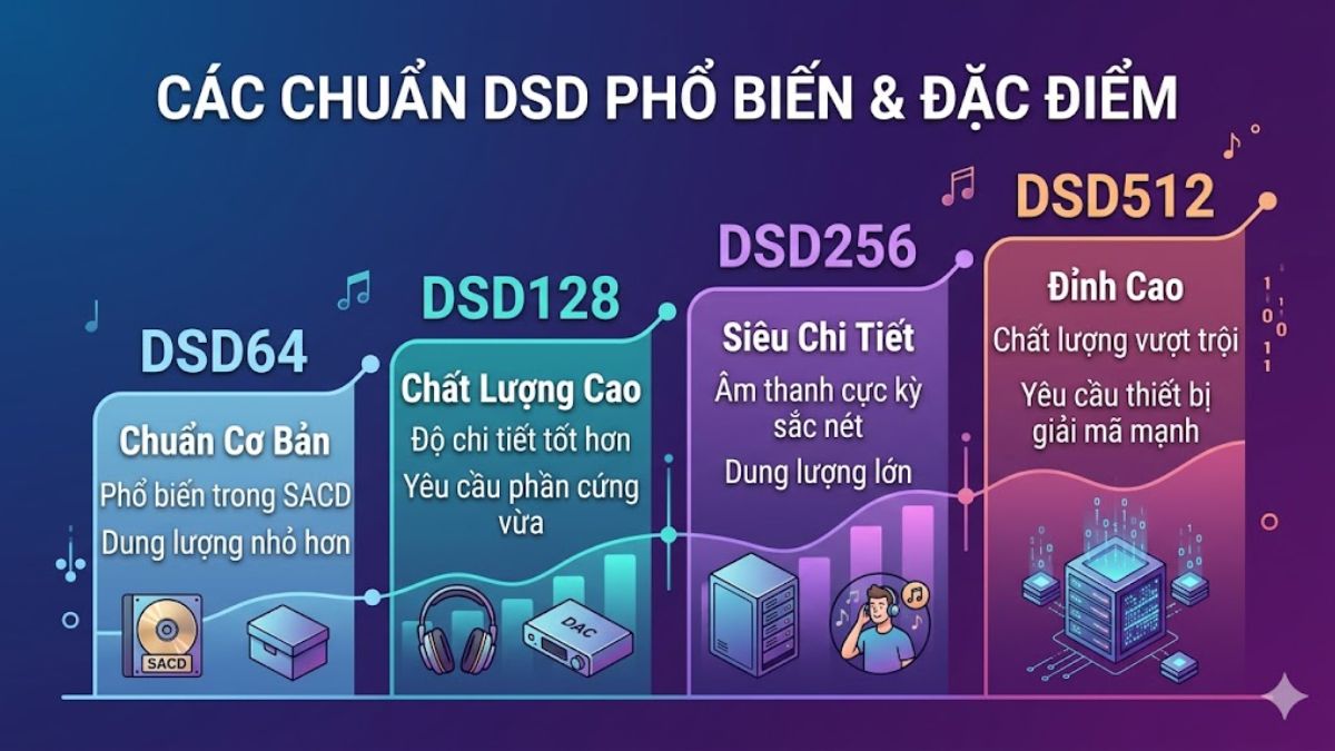 Các chuẩn DSD phổ biến hiện nay
