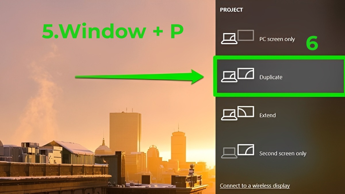 Cách dùng tivi làm màn hình máy tính với máy tính Windows bước 4