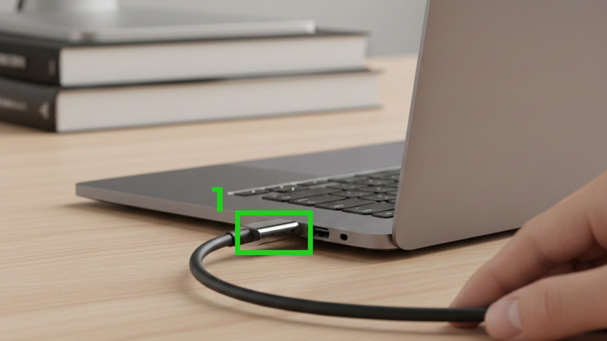 Cách dùng tivi làm màn hình máy tính với máy macOS bước 1