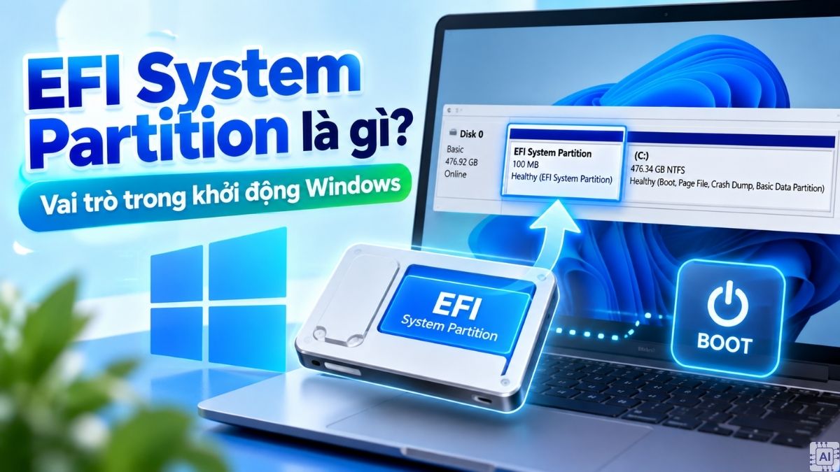 Phân vùng EFI và vai trò trong Windows