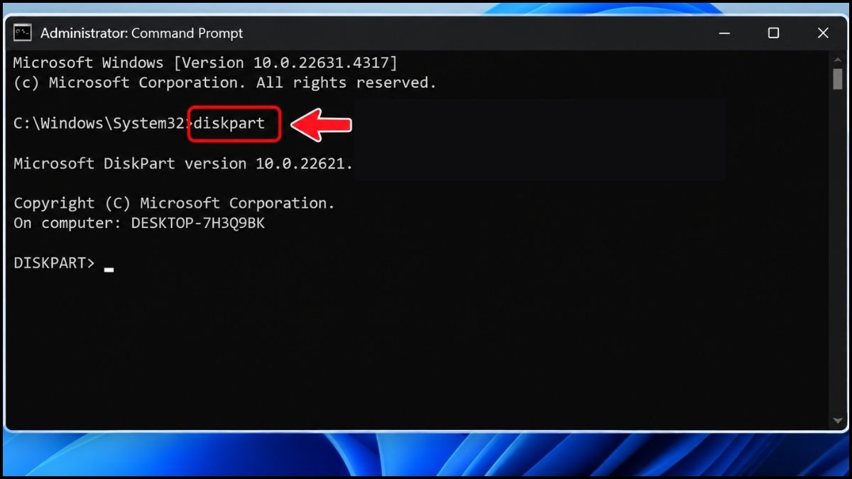 Cách kiểm tra phân vùng ESP bằng Command Prompt bước 2