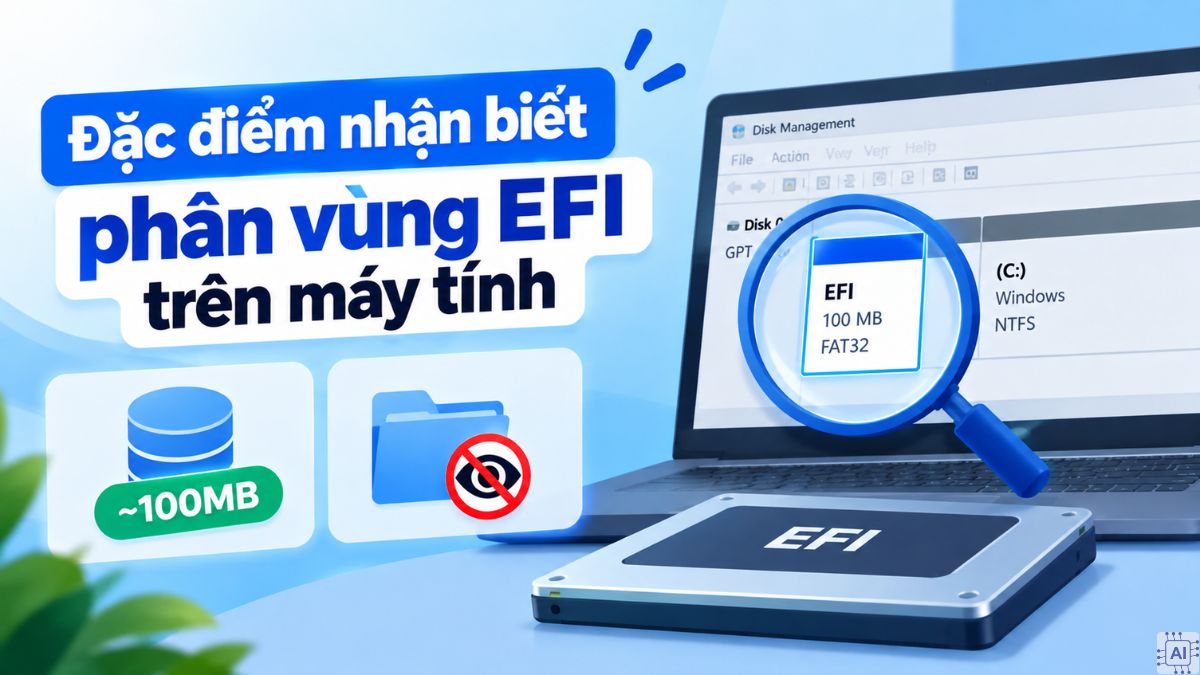 Đặc điểm nhận biết phân vùng EFI trên máy tính
