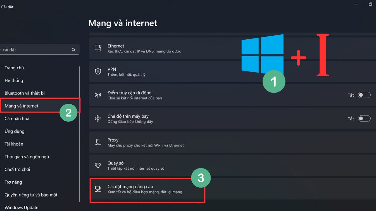 Dùng trình khắc phục sự cố Network Adapter bước 1