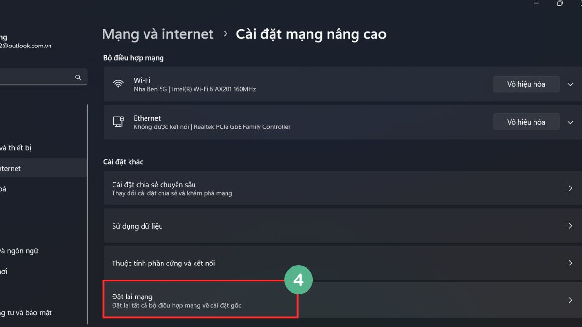 Dùng trình khắc phục sự cố Network Adapter bước 2